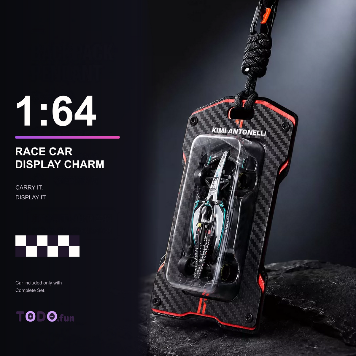 1:64 Race Car Display Charm & Stand