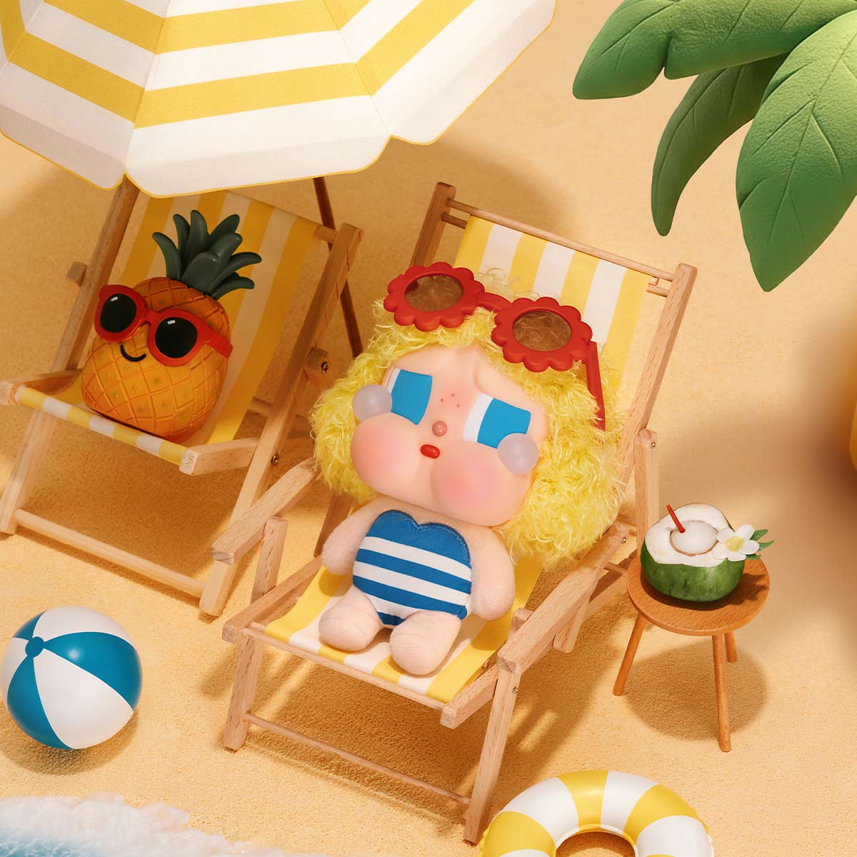 CRYBABY Vacation Mode On Series-Vinyl Plush Pendant Blind Box - Figure 175612