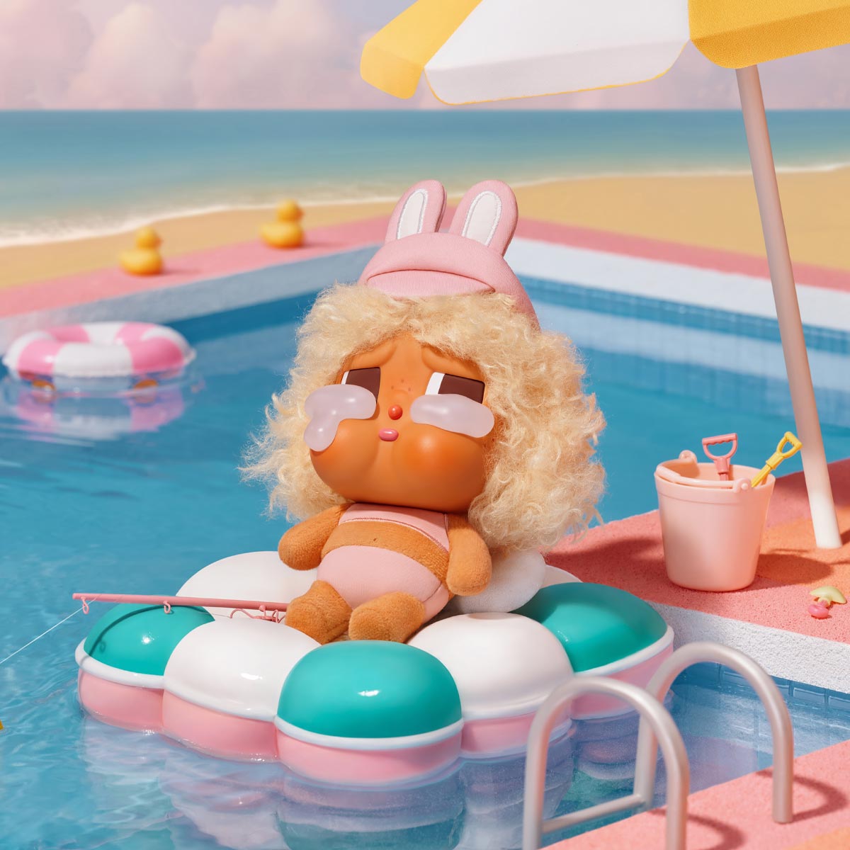 CRYBABY Vacation Mode On Series-Vinyl Plush Pendant Blind Box - Figure 175612