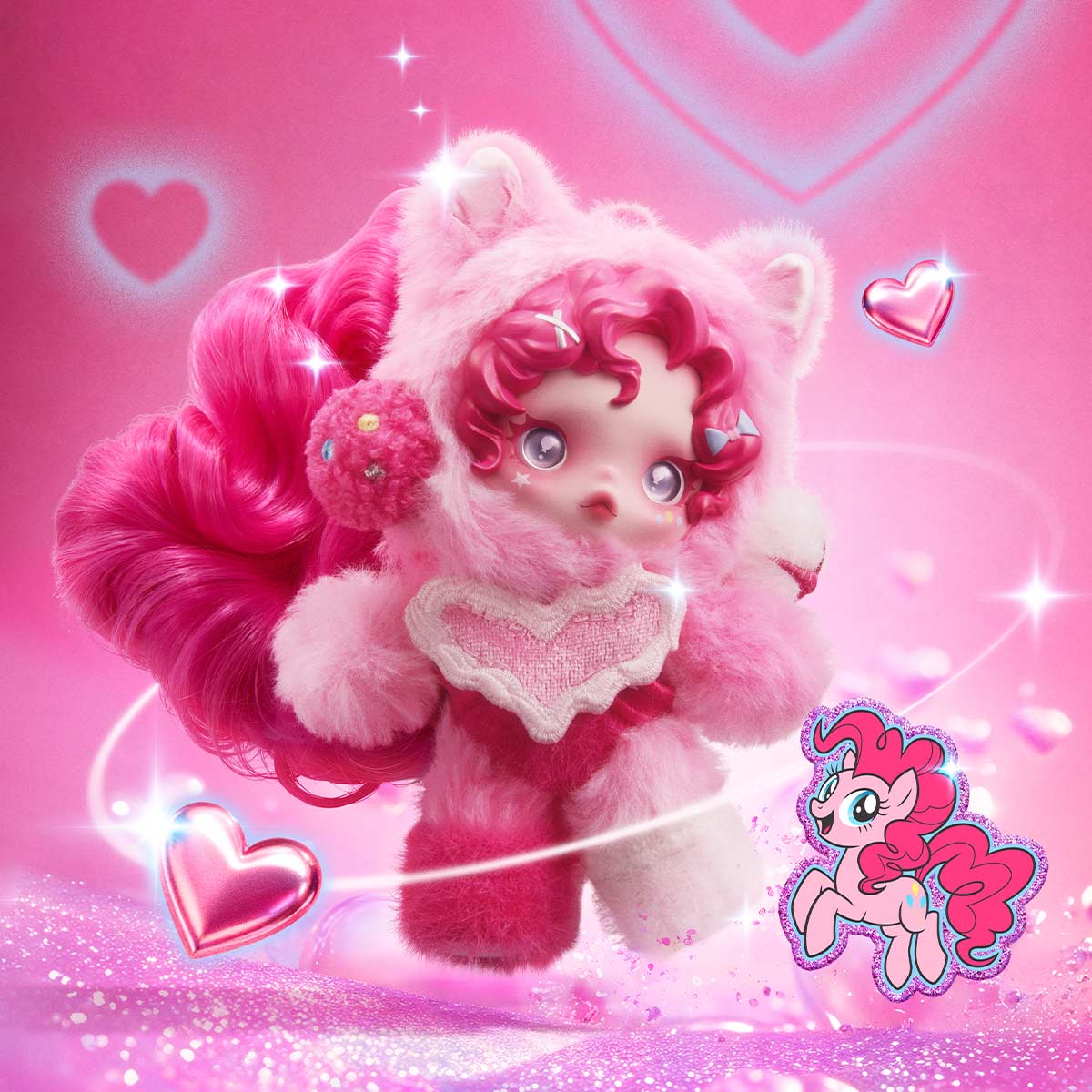 SKULLPANDA × My Little Pony Series Plush Doll Pendant - Figure 184414