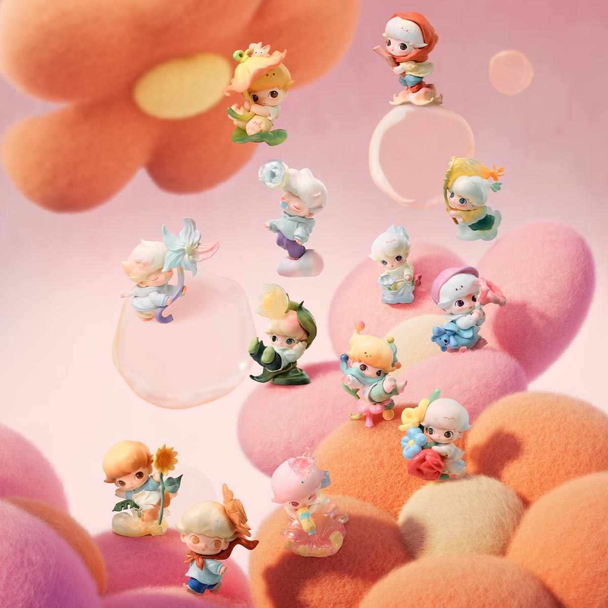 DIMOO Moments in Bloom Series Figures - Scene