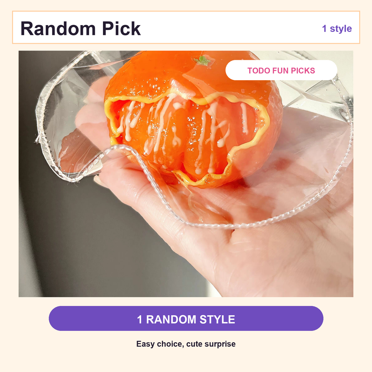 Citrus Squishy random pick with one style selected by TODO FUN