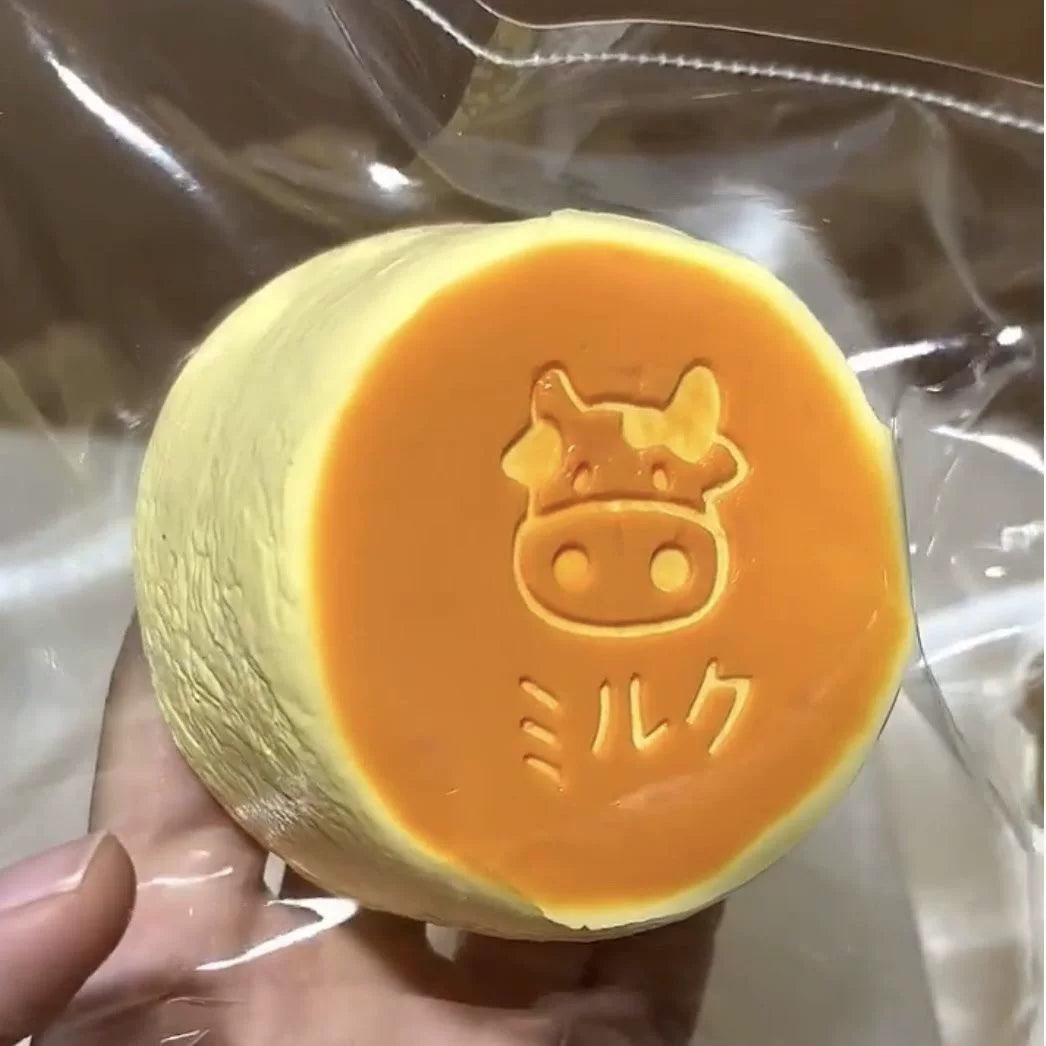 Charcoal Milk Pudding Silicone Squishy