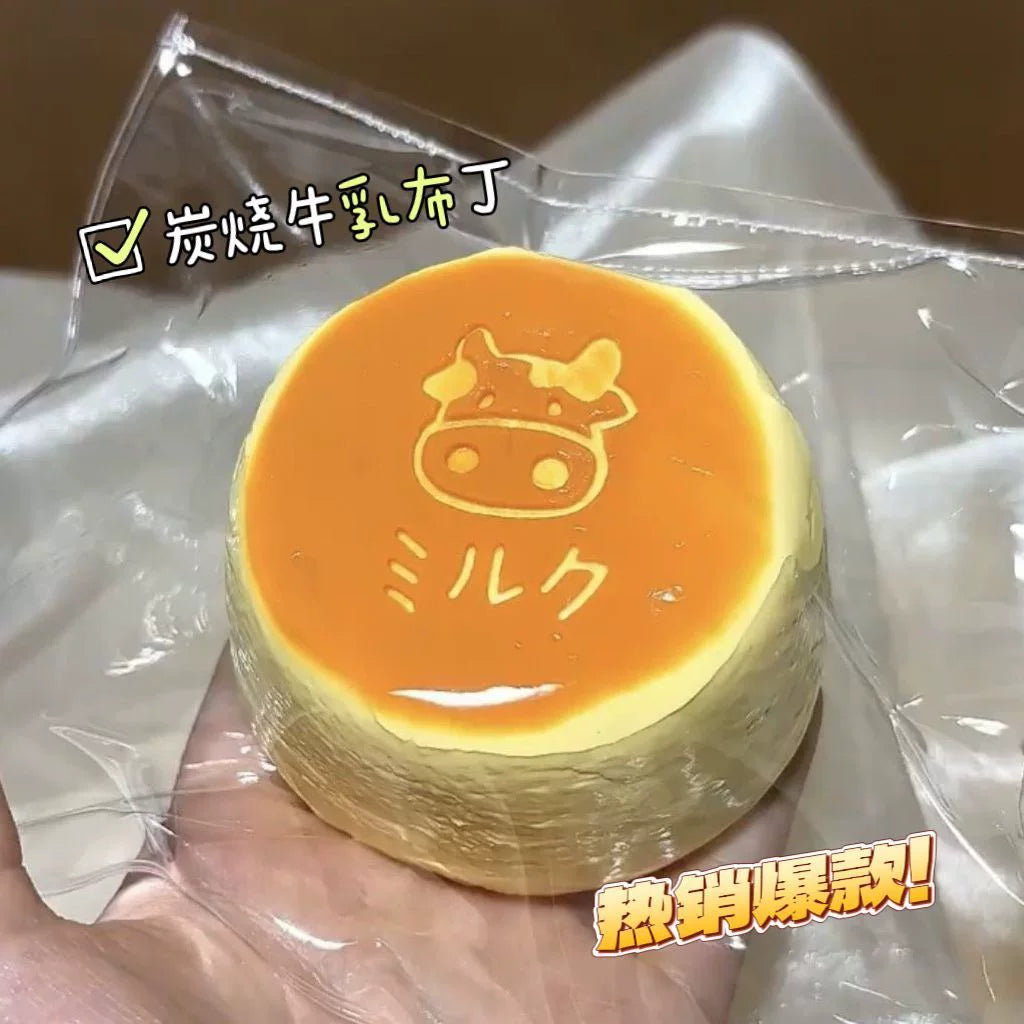 Charcoal Milk Pudding Silicone Squishy
